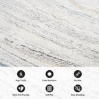 Rugshop Marble Swirl Distressed Gray Area Rug 5' x 7' Ideal - Image 4