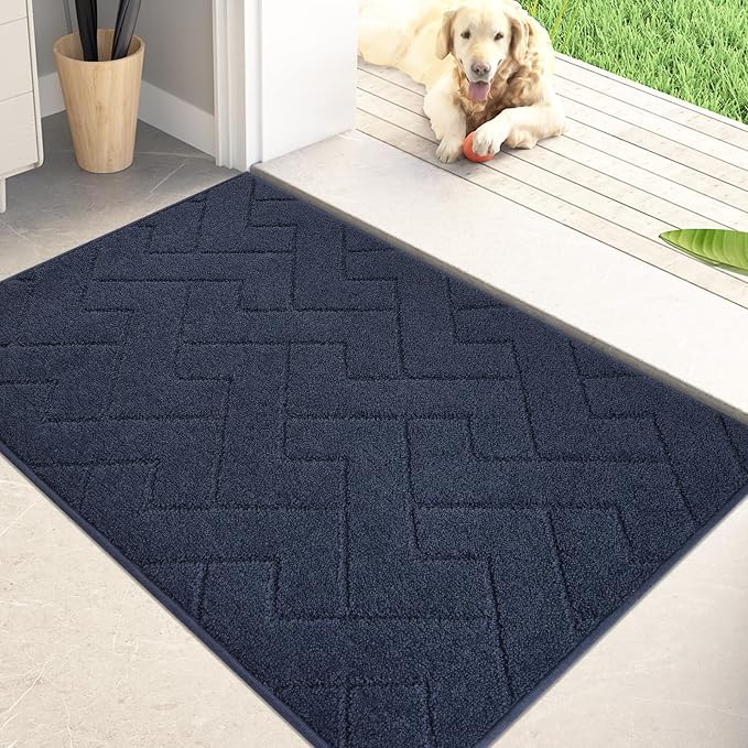 PURRUGS Dirt Trapping Door Mat 24" x 35.5", Non-Slip Machine Washable Entry Rug by PURRUGS