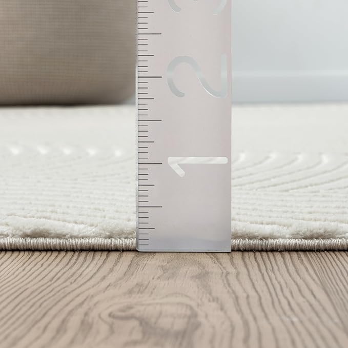 Abani Cream Area Rug for Living Room, Bedroom - Image 8