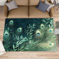 Peacock Feather Rugs for Living Room by STRELEC