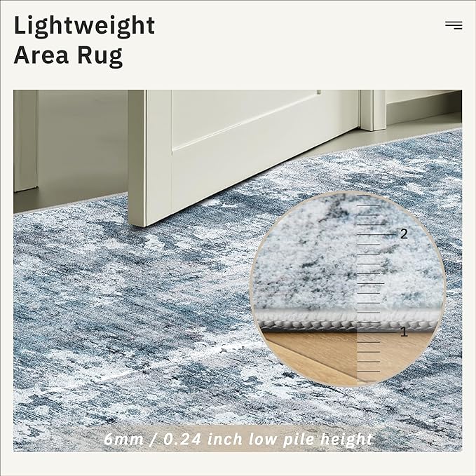 2x3 Abstract Washable Rugs for Kitchen, Powder Room Small Area Rug Non-Slip - Image 7