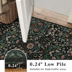 Floral 2x3 Entryway Rug, Washable Front Door Mat Indoor Non Slip Low Pile Small - Image 7