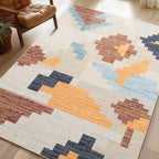 Phantoscope Washable Area Rug 5'x7' Non-Slip, Modern Neutral Boho Rugs by Phantoscope