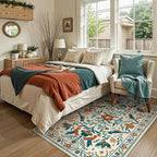 Moynesa 3x5 Entryway Rug Indoor, Modern Bohemian Washable Non-Slip Low Pile - Image 3
