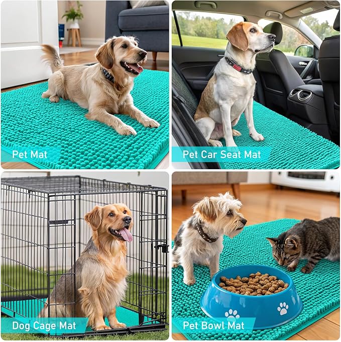 OLANLY Dog Door Mat for Muddy Paws 59x35, Absorbs Moisture and Dirt, Absorbent - Image 7