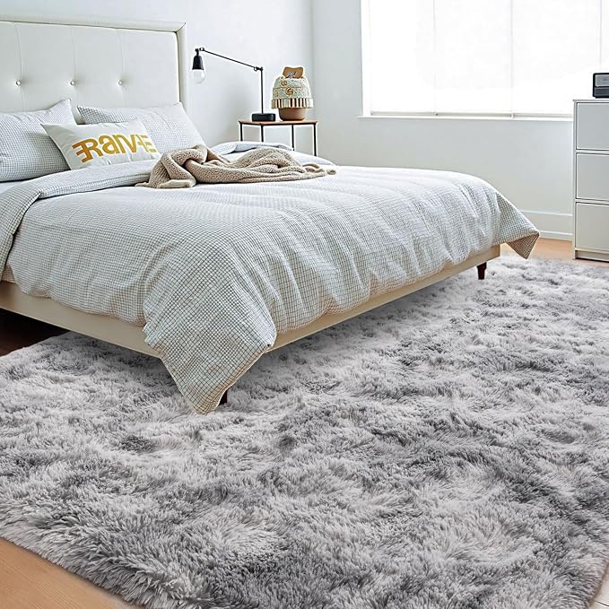 Beglad Fluffy Large Area Rugs 6x9 Feet, Modern Minimalist Style Shag Fuzzy Rugs - Image 2