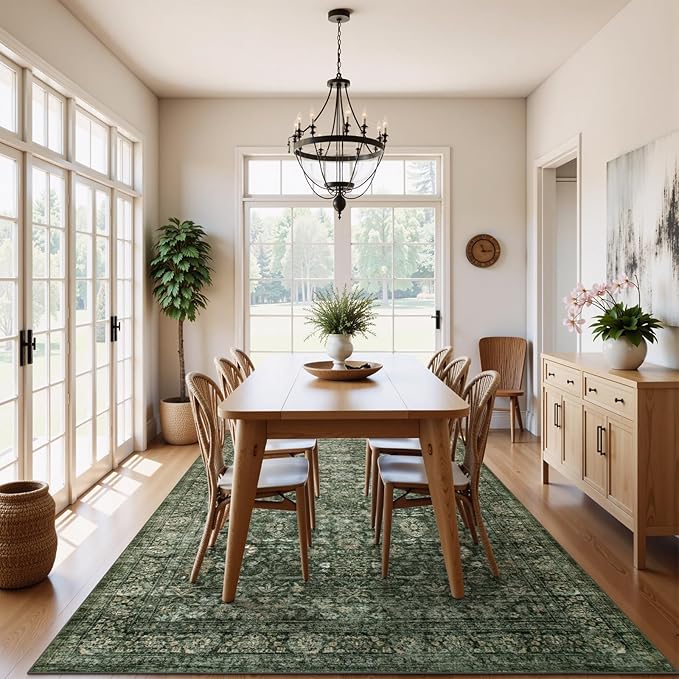 Morebes Vintage Large Rugs for Living Room, Washable 8x10 Area Rugs Non Slip - Image 6