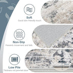 Area Rugs 8x10 Living Room: Washable Rug Modern Abstract Large Rugs Soft Non - Image 6