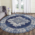 vivorug Round Rug 5ft Vintage Round Area Rug Non-Slip Indoor Carpet by vivorug