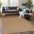 Beverly Rug Easy Jute Checkered Squared Rug 5x7 Washable Durable Indoor Outdoor by BeverlyRug