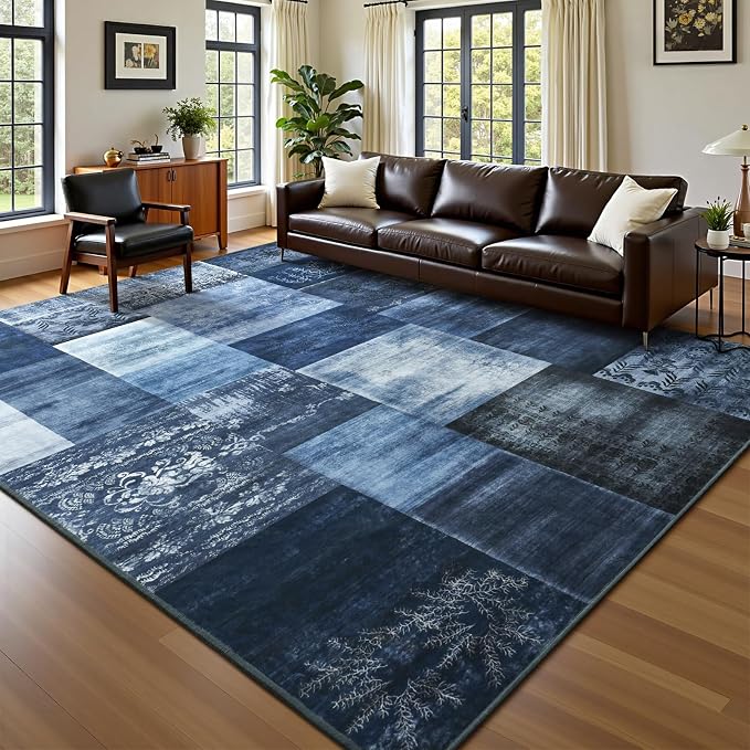 DweIke Washable Area Rugs for Living Room, 4x6 Soft Bedroom Rugs, Geometric - Image 8