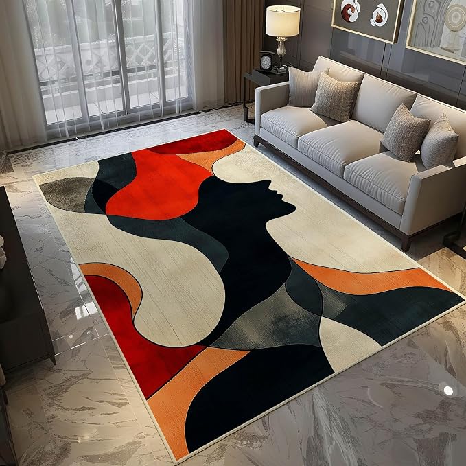 9x11 Abstract Rug, Abstract Area Rug, Geometric Area Rugs, Modern Geometric Rugs - Image 3
