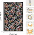 4x6 Machine Washable Area Rug for Living Room, Kids and Pets Friendly for - Image 2