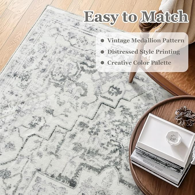 Extra Large Area Rugs 10x14 for Living Room, Farmhouse Distressed Printed - Image 4