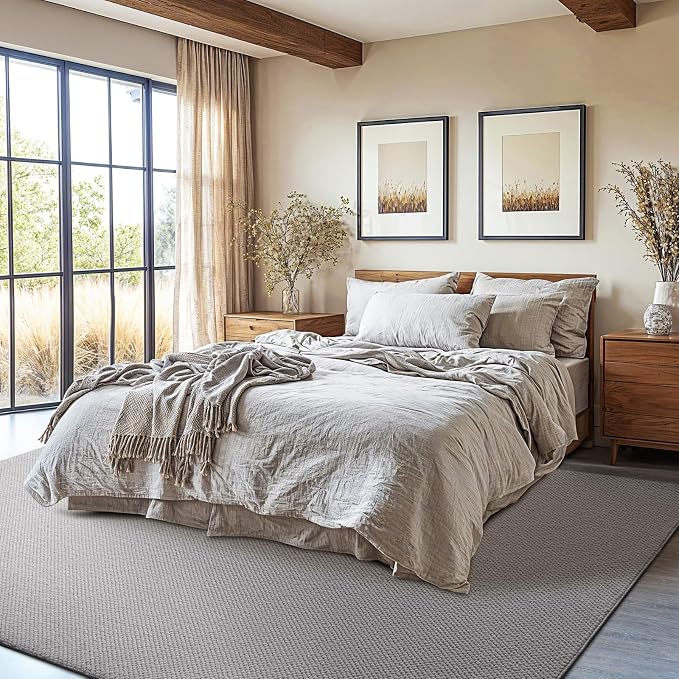 Shilucheng Wool Rug 4.7x7 Non-Slip, Blend 80% Wool and 20% Cotton Rugs - Image 3