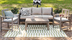 Unique Loom Outdoor Striped Collection Area Rug - Image 4