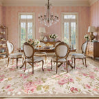 Lahome Floral Washable Rugs 9x12, Large Area Rugs 9x12 Living Room, Soft - Image 3