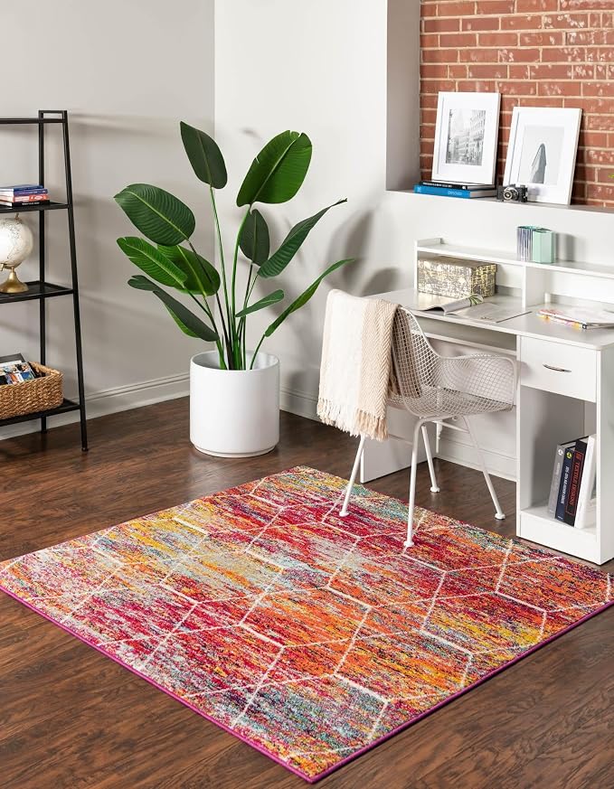 Unique Loom Trellis Frieze Collection Area Rug - Image 2