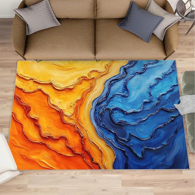 Navy Blue Rugs for Bedroom by Unknown
