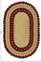 4x6 Jute Oval Rug – Handmade Boho Oval Rug, Flatweave Kilim Style, 0.27" Thick - Image 3