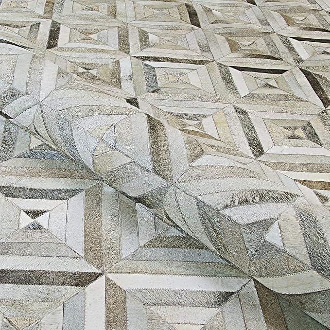 Premium Diamond Patterned Leather Area Rug - Image 7