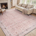 MontVoo-Vintage Area Rug 5X7 Pink Rugs by MontVoo