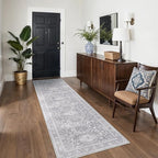 Bavni Washable Runner Rug 2’6”x10, Non Slip Vintage Hallway Runner, Ultra Thin by BAVNI