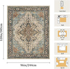 8x10 Machine Washable Area Rug for Living Room, Kids and Pets Friendly for - Image 2