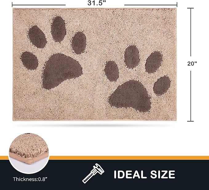 PURRUGS Dirt Trapping Door Mat 20" x 31.5", Non-Skid/Slip Machine Washable - Image 2