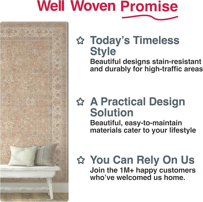 Well Woven Asha Rome Beige Cream 9'10" x 13' Area Rug - Image 8