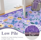 DUKINO 2x3 Rugs for Entryway, Floral Indoor Washable Door Mat, Non Slip Boho - Image 6