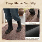 MontVoo Door Mat Indoor Entrance Doormat, Absorbent Durable Rubber Non Slip - Image 3