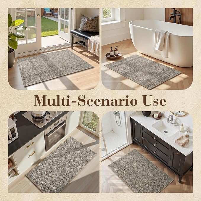 MontVoo Door Mat Indoor Entrance Doormat, Absorbent Durable Rubber Non Slip - Image 7