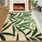 3x5 Bamboo Leaves Dorm Rug - Image 2