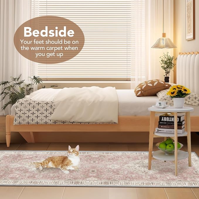 Washable Runner Rugs for Entrance 2x6 Non-Slip Hallway Runner Rugs Vintage - Image 4