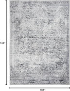 Area Rug 9×12, Large Vintage Boho Rug, Ultra-Soft Low Pile, Non Slip, Stain - Image 2