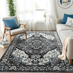 Beglad Area Rugs 4x6 for Living Room, Washable Vintage Rugs -Low Pile Soft by Beglad