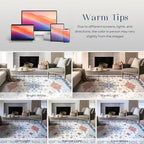 Phantoscope Washable Area Rug 5'x7' Non-Slip, Vintage Boho Rugs - Image 6