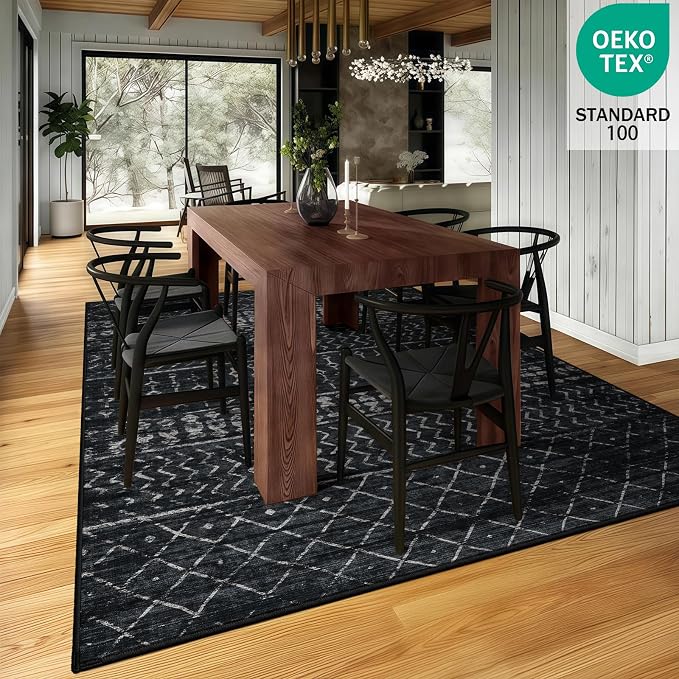 5x7 Machine Washable Area Rug for Living Room, Kids and Pets Friendly for - Image 3