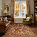 Moynesa Orange 5x7 Bedroom Rugs, Vintage Peacock Floral Washable Area Rugs by Moynesa