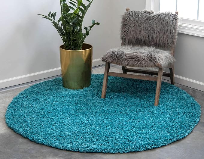 Unique Loom Solid Shag Collection Area Rug - Image 3