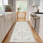 Enkor Runner Rugs for Hallway, 2.6x8 Washable Soft Non Slip Floor Rugs for - Image 6