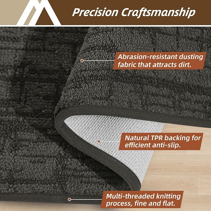 COSY HOMEER-Door-Mat Dirt Trapper Entryway Rugs 20"x32" Non Slip Washable - Image 2