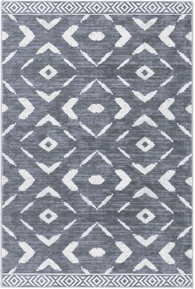 KILOCOCO Living Room Rug 5x7 Area Rug Printed Boho Washable Bedroom Rugs Non - Image 9