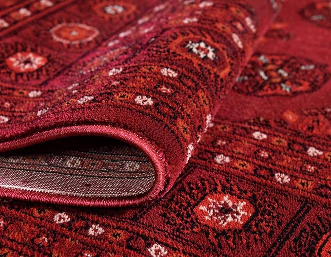 Unique Loom Tekke Collection Over-Dyed Saturated Traditional Torkaman Area Rug - Image 6