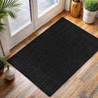 CAMILSON Modern Black Non Slip Door Mat Rug 2x3 Ultra Soft High Pile Entryway by CAMILSONIndoorOutdoorAreaRugs