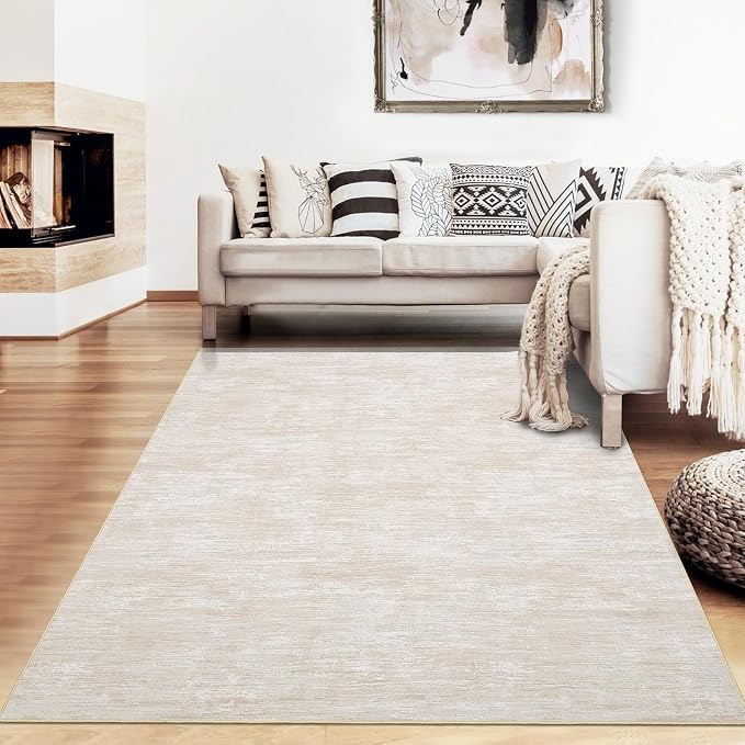 RUGSREAL Bedroom Area Rug 4x6 Modern Abstract Area Rug Stain Resistant Small - Image 3