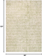 Hand-Tufted 100% Wool Area Rug – Unique Modern Geometric Grid Pattern, Soft - Image 2