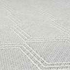 LUXE WEAVERS Modern Farmhouse White 5x7 Washable Area Rug, Anti-Slip Diamond - Image 4