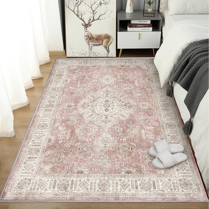 5’x7’ Washable Area Rugs for Living Room Bedroom Foldable Low Pile Non Slip - Image 6